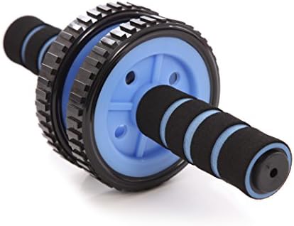 Solent Star Sports Pro Ab roller - exercise double wheel with foam handles, core abdominal workout, cross fit, home and travel