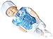 5 piece christening suit children summer with shirt, pants, embroidered vest, bow tie and hat, size 80-86, L22
