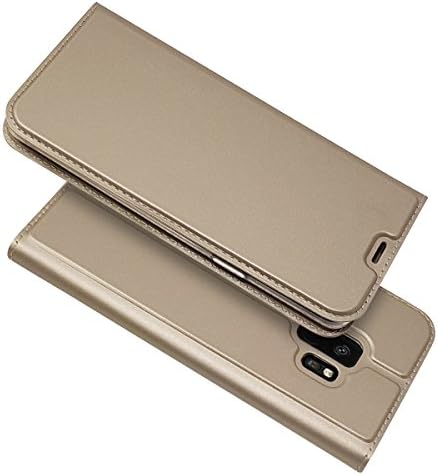 SingMax For Samsung Galaxy S9 Case, Skin Pro Series Ultra Slim Layered Dandy,Kickstand,Magnetic Closure,TPU bumper,Full Body Protection For Samsung Galaxy S9 smartphone (For Samsung Galaxy S9, gold)