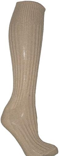 Military Action Mens Long Wool Blend Boot Socks Beige