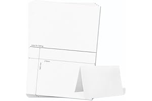 OfficeGear Extra Large A5 Tent Cards 1-up [25 Sheets - 25 Pack] 148.5x210mm Printable A4 250gsm Scored Folding Table Top Name Place Cards for Hotels Restaurants Conference Events Incl Design Template