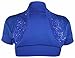 New 100% Cotton Sequin Beaded Cap Short Sleeve Shrug Bolero Cardigan Top Size 8-26