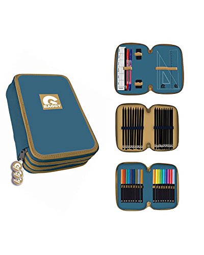 BAGGY - Estuche Plumier 3 Pisos con Material Escolar Completo Color Azul Astro AST3019 BAGGY - Estuche Plumier 3 Pisos con Material Escolar Completo Color Azul Astro AST3019