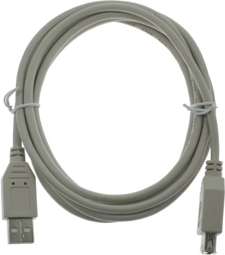 InLine 34610X USB 2.0 Verlängerungskabel (Stecker-auf-Buchse, Typ A, 1m) beige/grau - 2