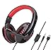 Produktbild für PS4/Xbox One/PC/Nintendo Switch Gaming Headset 3,5mm Wired Clarity Noise Reduction Headphone mit Mic-Sound LED-Licht (rot)