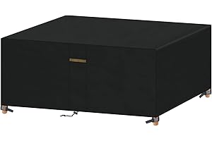 VANSHEIM Funda Protectora Muebles Jardin Funda Mesa Jardin Impermeable Funda Sofa Jardin Exterior Cubierta Muebles Exterior Oxford Antipolvo Resistente al Viento Anti UV Rectangulares 200x160X70cm
