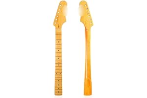 RuiJOTWAT 22 Fret Replacement Maple Neck Fingerboard For Strat St Stratocaster (Lacquer)