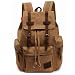 Produktbild BSDZ Canvas Rucksack Vintage Segeltuch Rucksäcke Herren Damen Retro Daypack Backpack Groß 15.6 Zoll Lederrucksack Schulrucksäcke Reisetasche Laptoprucksack Dauerhaft für Mädchen Camping Outdoor(Khaki)