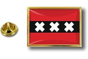 AKACHAFACTORY Spilla Pin pin's Spille spilletta Giacca Bandiera Distintivo Badge Amsterdam