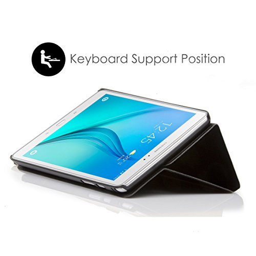 Forefront Cases® Neue Leder Hülle / Tasche / Case / Cover für Samsung Galaxy Tab A 9.7 SM-T550 (Mai 2015) – Rundum-Geräteschutz und intelligente Auto-Sleep-Wake-Funktion mit 3-JAHRES-GARANTIE VON FOREFRONT CASES – inkl. Eingabestift - 8