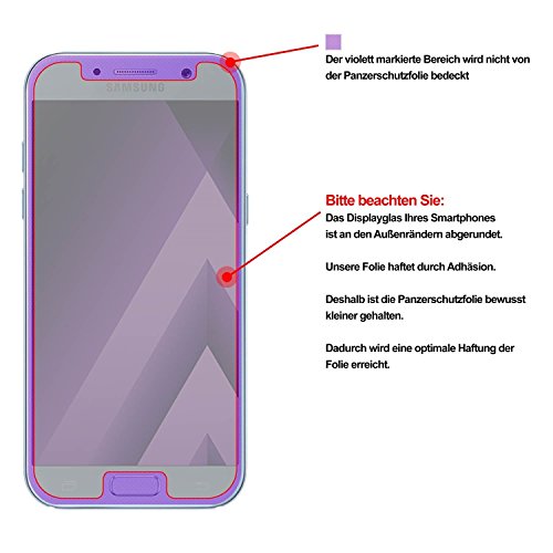(2 Pack)Samsung Galaxy A7 (2017) Panzerglas – EUGO 9H Gehärtetem Glas Schutzfolie Displayschutzfolie Panzerglas für Samsung Galaxy A7 (2017) - 4