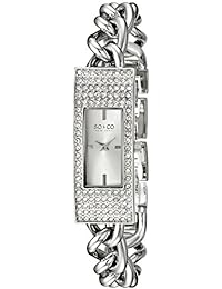 So y de Nueva York Madison Co para mujer reloj infantil de cuarzo con plateado esfera analógica y plateado correa de acero inoxidable de 5058,1