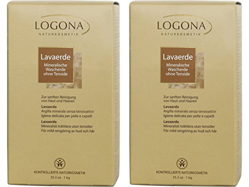 Logona Lavaerde Pulver, mineralische Wascherde, 2er Pack (2 x 1000 g)