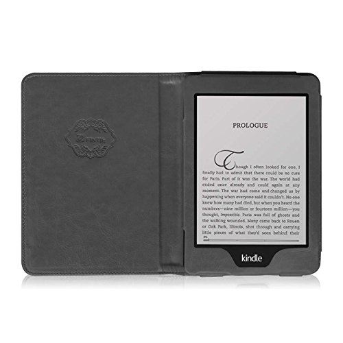 Fintie Kindle Paperwhite Hülle – Folio Case Kunstleder Schutzhülle Tasche mit auto Sleep / Wake für den neuen Kindle Paperwhite 2015 (mit 300 ppi-Display, 6 Zoll, und integrierter Beleuchtung) und alle Modelle von 2012, 2013, 2014 – Vintage Grau - 4