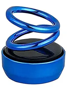 Dhruv Creation Solar Dashboard Idol Ring Car Decoration Air Freshener Automatic 360 Degree Solar Rotating Perfume Double Ring for Car Dashboard Air Freshener Perfume Universal
