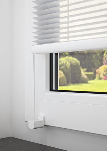 PLISSEE Creme Beige, verspannt, Breite 70x220cm (max. Gesamthöhe Fensterflügel bzw. Terrassentür), mit Klemmträger / Klemmfix / ohne Bohren - 8