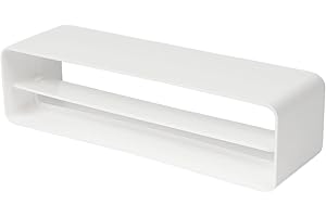 Vent Systems Conector de conducto rectangular de 220 x 55 mm con amortiguador antirretorno – Conector de plástico para sistemas de ventilación plana – Refrigeración, calefacción, ventilación, HVAC