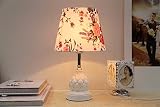 JRBB Moderne einfache Art und Weise kreativ Energiesparlampen – Tisch Lampe Schlafzimmer Nachttischlampe Studie Schlafzimmer Tuch,Großen roten Knopf - 2