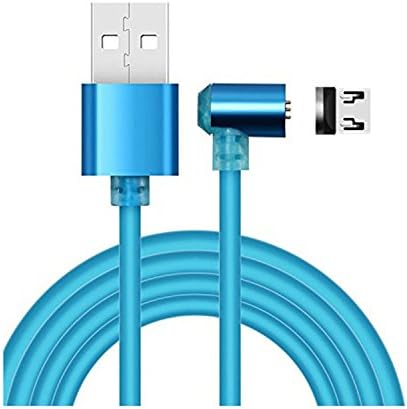 YouPei 1M 360° L Side Interface Micro USB Magnetic Suction Fast Charging Cable For Samsung Sony Xiaomi Meizu Huawei Android Device (Blue)