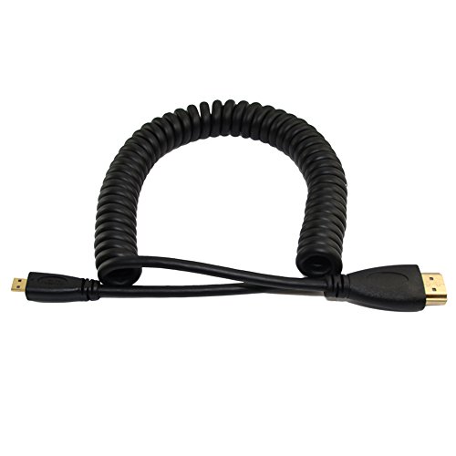 Micro HDMI Stecker Auf HDMI Stecker Spiralkabel HEC Vergoldet Verlaenerungskabel - 3