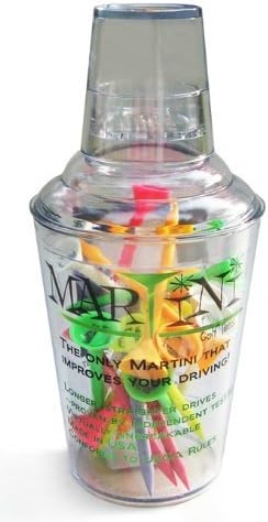 Martini Golf Tees 150 Assorted Color in Large Shaker by Golfmax