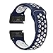 Produktbild Mode Silikonband Sport Ersatz Uhrenarmband Handschlaufe Hautfreundliches weiches Armband,für Damen,Herren, Mädchen, Kompatibel für Garmin Fenix   5X / 5X Plus Fenix   3 / 3HR Uhr (blau)