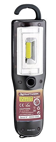Kraftwerk 32021 COB-LED-Akku-Handlampe mit Tisch-/Wand-Ladestation - 2