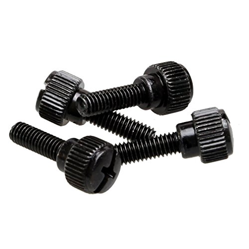 Price comparison product image M4x10mm Knurled Head Thumb Screws Shoulder, Phillips Slotted Combination, Carbon Steel, Metric