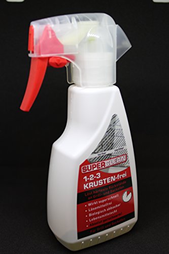 Grill- und Backofenreiniger 1-2-3 Krustenfrei 250-ml Spray. Wirkungsvoll und schonend. Löst Eingebranntes und härteste Verkrustungen im Backofen und der Glasinnenseite des Ofens, vom Backblech und Grillgitter sowie der Mikrowelle. - 2