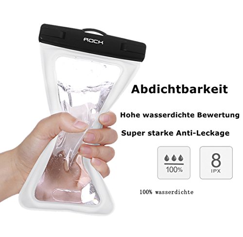 Preisvergleich Produktbild Wasserdichte Handyhülle, Rock Wasserfeste Handy Hülle Beutel Tasche Staubdichte Schützhülle für iPhone 8 / 7 / 6s plus / Galaxy S8 / S8edge / S7 / S7 edge / S5,Huawei P10 / P9.(Fluoreszenz Grün, Air bag)