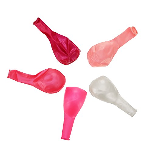 Shappy 100 Stücke 12 Zoll Rosa Reihen Ballone für Hochzeitsfest Dekorationen, 5 Farben - 5