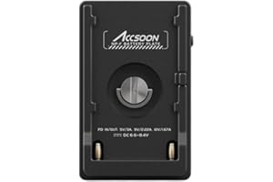 Toprig Accsoon Battery Plate ACC04-P Ball Head Input by NP-F Series Battery Output Port by DC out 6.6V-8.4V, PD Type-C (ACC04-P)