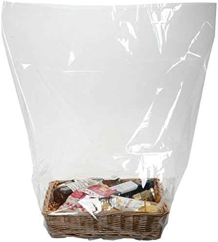 PACK OF 50 SHRINKABLE CELLOPHANE BASKET BAGS SHRINK WRAP (SMALL 550 x 700mm)