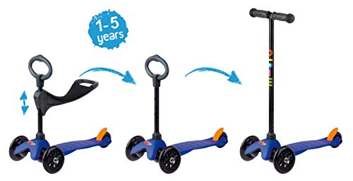 Micro mitwachsender Kinderroller Mini Micro 3in1 in Blau - 2