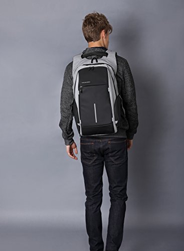 Business Laptop Rucksack mit USB Anschluss Herren Damen Gepolstert Notebook-Rucks  cke bis zu 14 15 6 zoll Laptops   Macbook pro 13 Laptoprucks  cke f