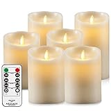 echtwachskerzen batterie Realistischem LED Echtwachskerze mit beweglicher Flamme. Schöne, echt wirkende Kerzen, Der Kerzendocht kann wiegt sich wie die echte Kerzen.