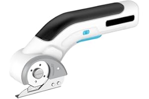 Gaethra Bezprzewodowe nożyce elektryczne 3,7 V, rozmiar kartonu wielokrotnego ładowania z baterią 2000 mAh i blokadą bezpieczeństwa, idealny jako nóż do tekstyliów, filcu, skóry, dywanów i kartonu