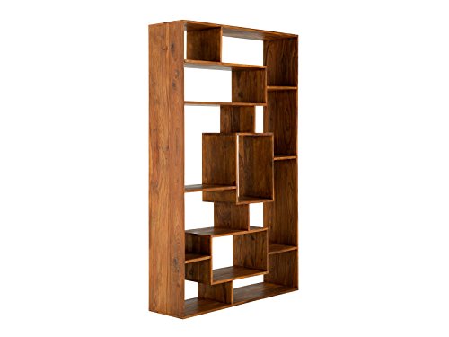 massivum Bücherschrank Cube 120x198x35 cm Palisander braun gewachst