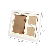 Fontic 28,5x23cm Baby Bilderrahmen für Handabdruck und Fußabdruck Gipsabdruck aus Echtholz Babyrahmen mit sicherem Acrylglas und SGS zertifizierten Abdruckmasse, Pate Geschenk Geburt Taufe - 7