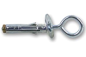 Fischer, Tasselli Metallici SBS 8/3 con occhiolo (50 Pezzi) per il Fissaggio di Mobili, Mensole, Specchi su Cemento e Mattone Pieno