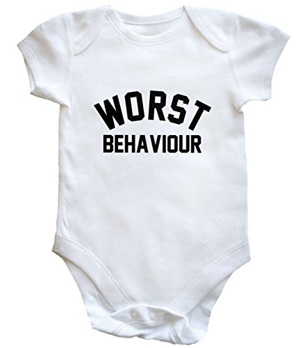 HippoWarehouse WORST BEHAVIOUR baby vest boys girls