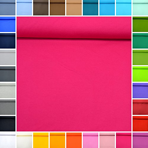Jersey uni Stoff "Marie" / Baumwoll-Jersey / Beste Öko-Tex Qualität / Meterware ab 50cm (08. Pink)