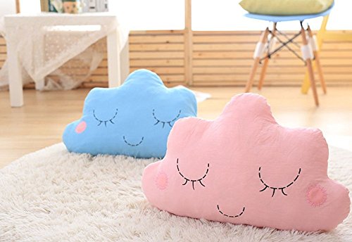 VClife® Baumwolle Kissen Sofa Wohnzimmer Dekoartikel Kinder Baby Spielzeug Schlafzimmer Bett Dekokissen Wolke Zierkissen Stuhl Rückkissen Geschenk 30*50cm Rosa - 8