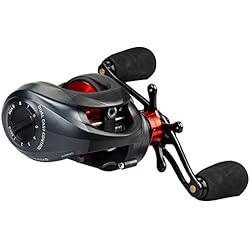 KastKing Spartacus Baitcasting Reel - Exceptional MicroCast Control Centrifugal and Magnetic Dual Brake System - Ultra Smooth 11 + 1 Shielded Stainless Steel Bearings Equipped with Carbon Fiber Drag - The Warrior for Bass Fishing and Saltwater Fishing - [2016 Newly Release Sale] (Black/Red, Left Handed)
