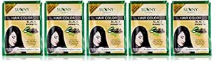 Baksons Sunny Hair Colour, 20gm (Pack of 5) - Black