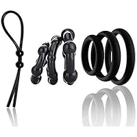 BONDAGE Set di Anelli in Silicone da 7 Pezzi per Lungo Tempo