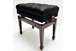 STEINHOVEN SYMPHONY Adjustable Piano Stool With Book Storage (Polished Walnut)