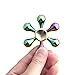 Produktbild KONKY Finger Hand Spinner Legierung Fidget Fokus Spielzeug mit glatten Oberfläche Finish und Schnell Spinnen, EDC Spinner Kinder Erwachsene Stress Reducer für Angst Relief, ADD, ADHD und Finger Training, Regenbogen Ruder