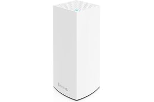 Linksys Atlas Pro 6 Velop Dual Band Whole Home Mesh WiFi 6 System (AX5400) - WiFi Router, Extender, Booster with up to 2700 sq ft Coverage, 4x Faster Speed for 30+ Devices - 1 Pack, White, MX5501-ME