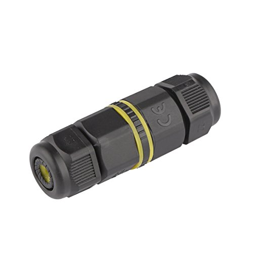 Connecteur de câble extérieur pour boîte de jonction étanche - Paquet de 1 Coupleur de manchon externe pour connecteur IP68 Chestele Ø 5mm-12mm (Noir, PA66)